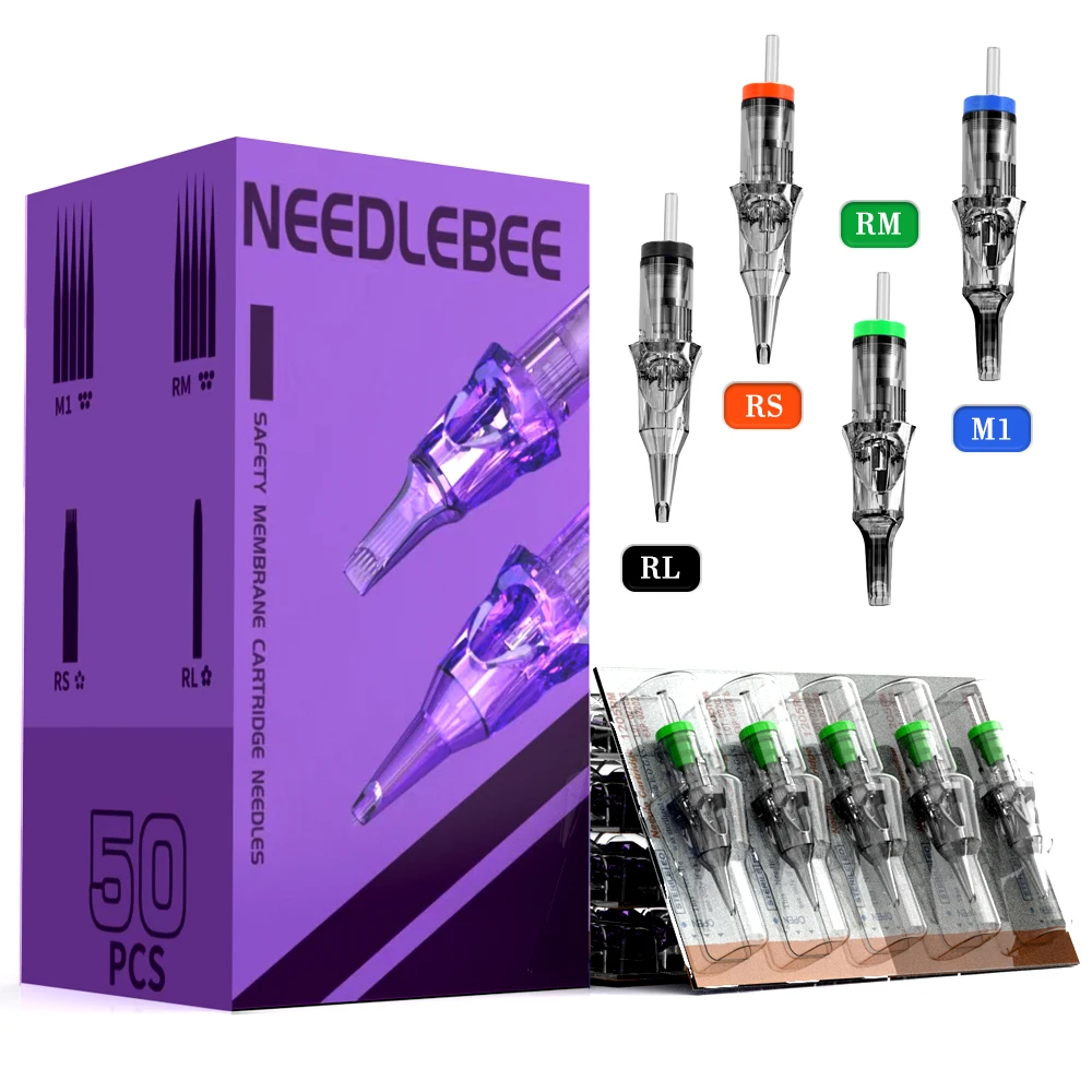 Goldplume Disposable Tattoo Needles Cartridge Rl Rs Rm M1 Mixed Size Round Liner Magnum Shader Pro Beginner Tattoo Needle Kit
