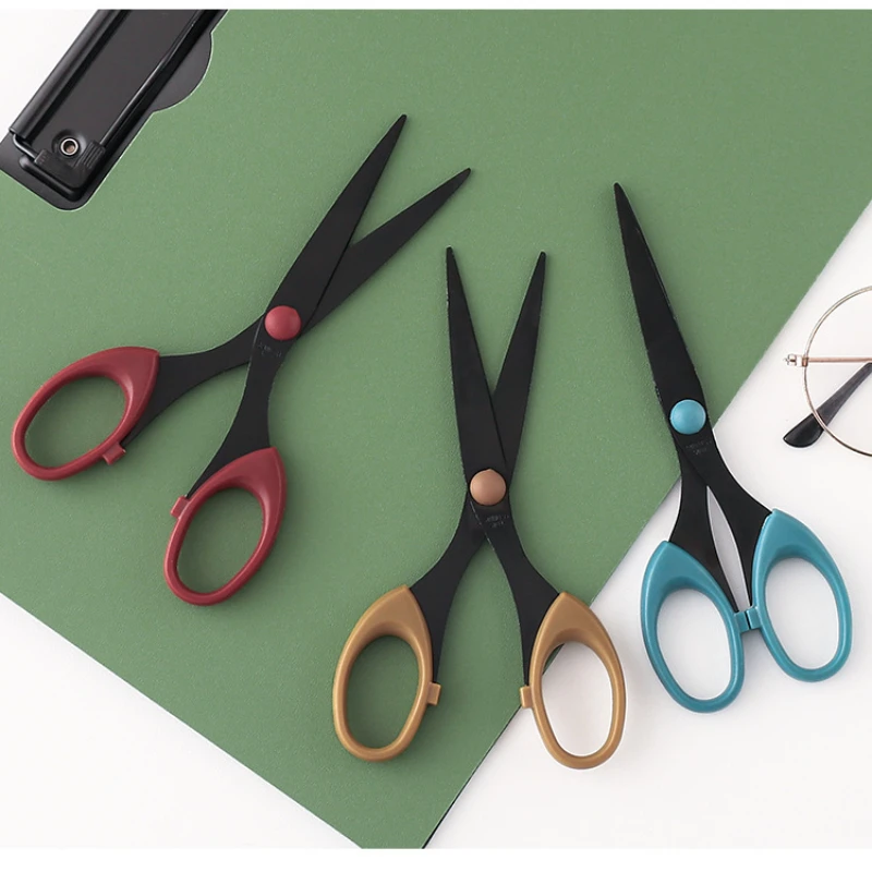 Morandi Color Scissor Blade Safe Design Cutter for Fine Art Diary Album Craft Stationery Office School Supplies