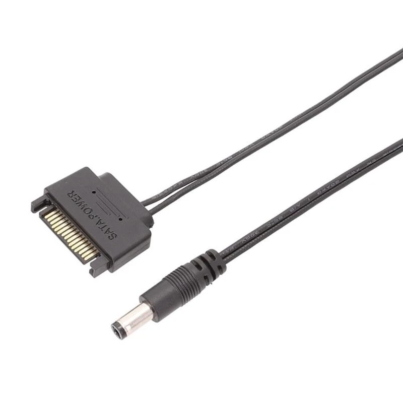 SATA Male to DC 5.5x2.1/ 5.5x2.5mm Power Supply Cable Converters Adapter 12V for Modern PSU 12V Devices Equipment