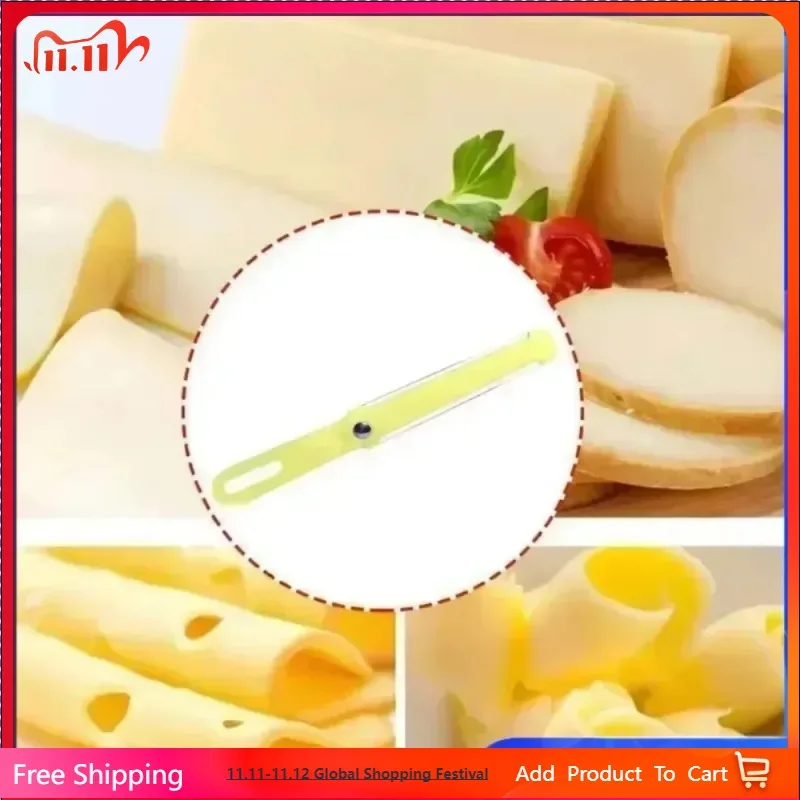 

1PC New Fashion Cheese Butter Slicer Peeler Cutter Tool Wire Thick Hard Soft Handle Plastic Cheese Knife Cooking Baking Tools