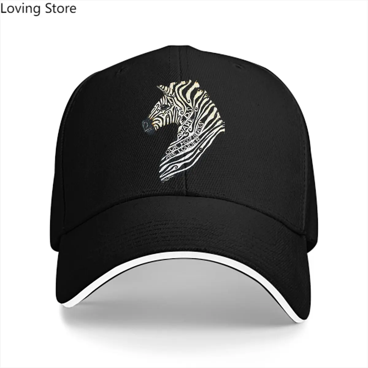 Zebra Animal Multicolor Hat Peaked Cap Ehlers Danlos Personalized Visor Protection Hats