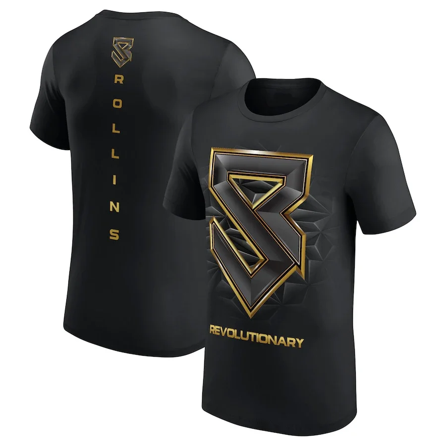 

2024 New Men's Black Seth "Freakin" Rollins Revolutionary T-shirt Hot Selling New Summer Women's Short Sleeved Top Children's 3D