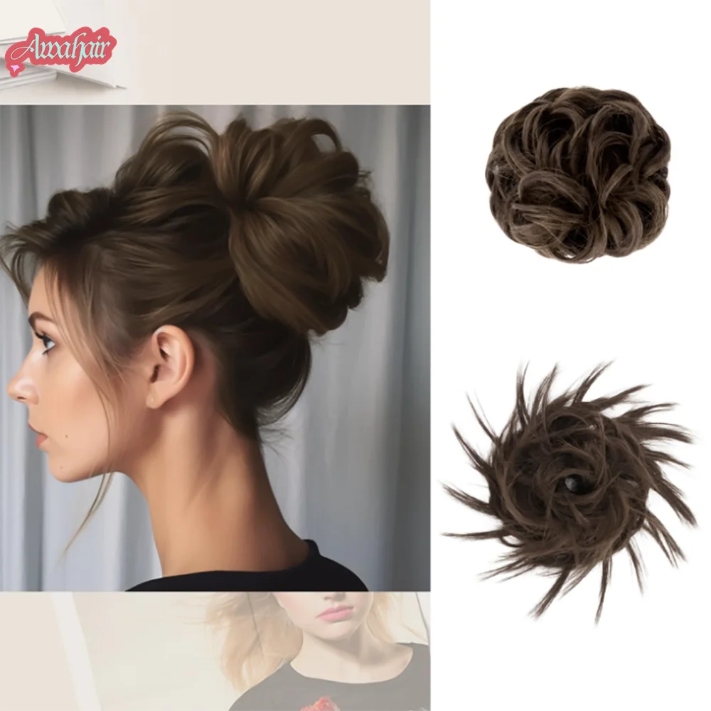 

Awahair Synthetic Hair Bun Extensions Messy Curly Elastic Hair Scrunchies Hairpieces Chignon Donut Updo Hair Pieces for Women