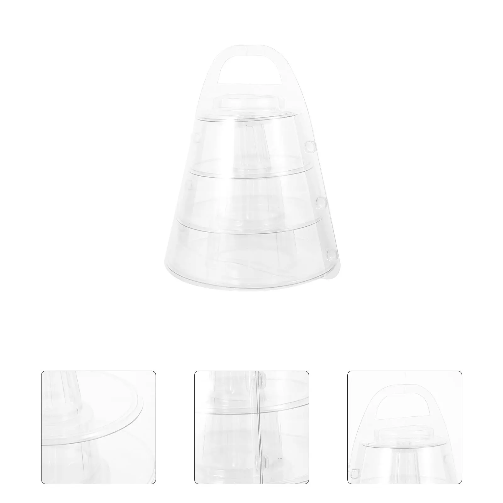 

1Set Macaron Tower Stand Transparent Multi-Tier Dessert Display Reusable Party Cake Stand Large Capacity Macaron Storage Rack