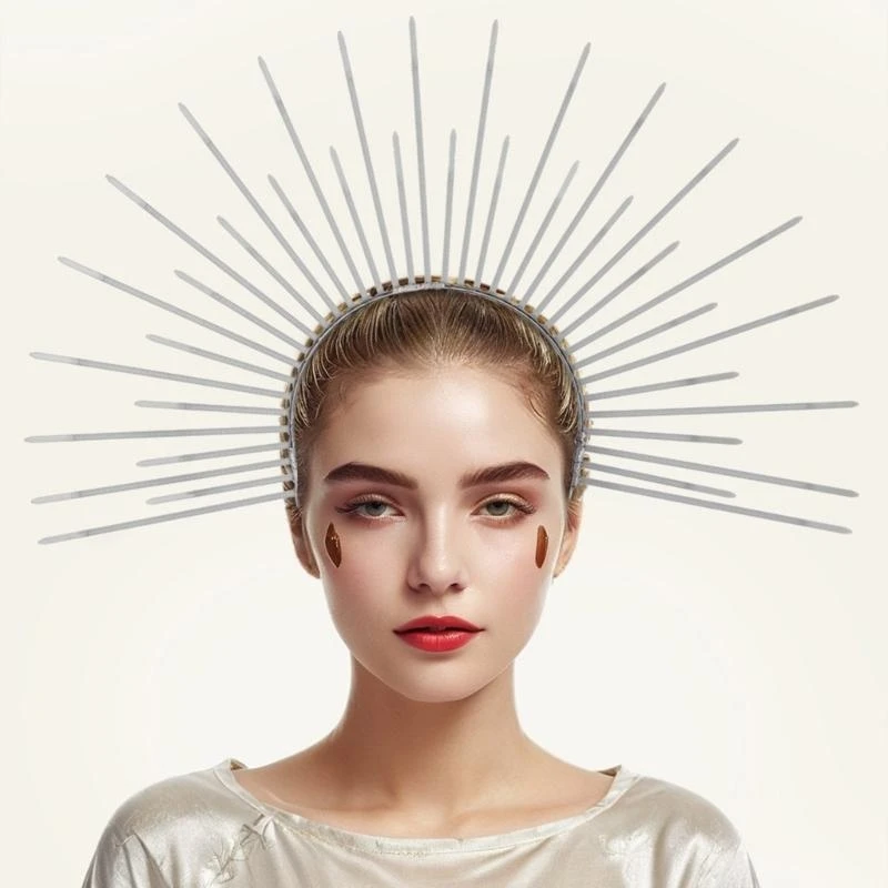 Elegant Radiance Crowns Wedding Headband Baroque Tiaras Hairband Women Accessories Cosplay Costume Props Church Hairband