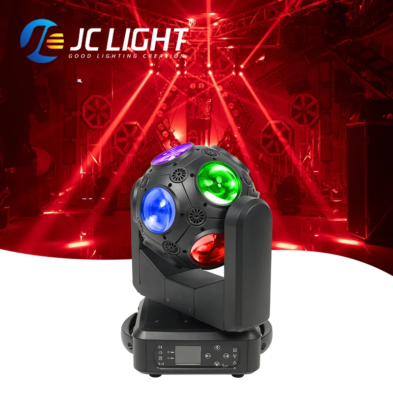 JC Light 12X10w DMX512 Football Shaking Head Dyeing Lights Led Football Moving Head Light Dj Disco KTV Night Bar Hot Selling