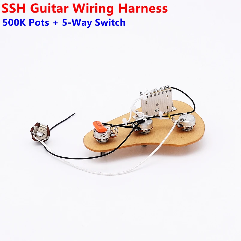 

1 Set SSH Electric Guitar Wiring Harness ( 3x 500K Pots + 5-Way Switch + Jack ) For ST