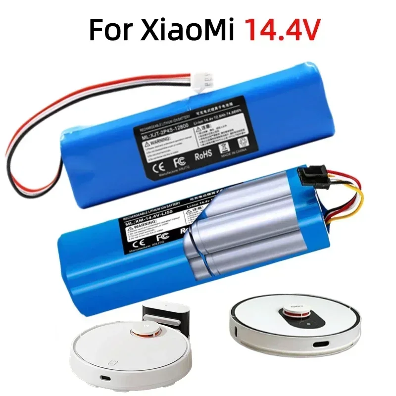 

5200-12800mAh For XiaoMi Lydsto R1 Roidmi Eve Plus Viomi S9 Robot Vacuum Cleaner Battery Pack Capacity Accessories Part