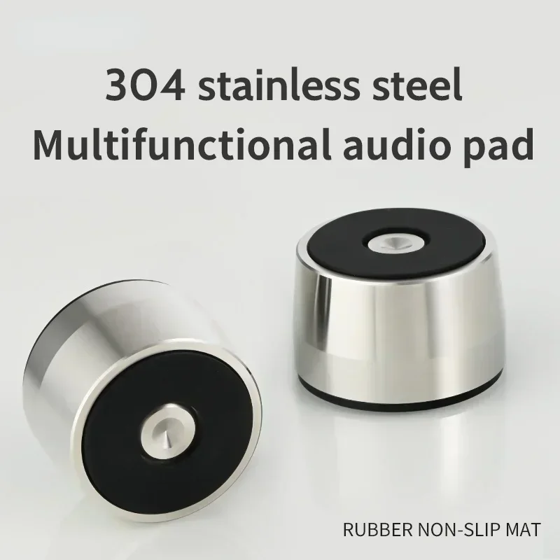 Pés de isolamento de áudio de aço inoxidável, 4 unidades, antiderrapante, à prova de choque, unhas, almofada para sistema de alta fidelidade, amplificador, cd player, máquina