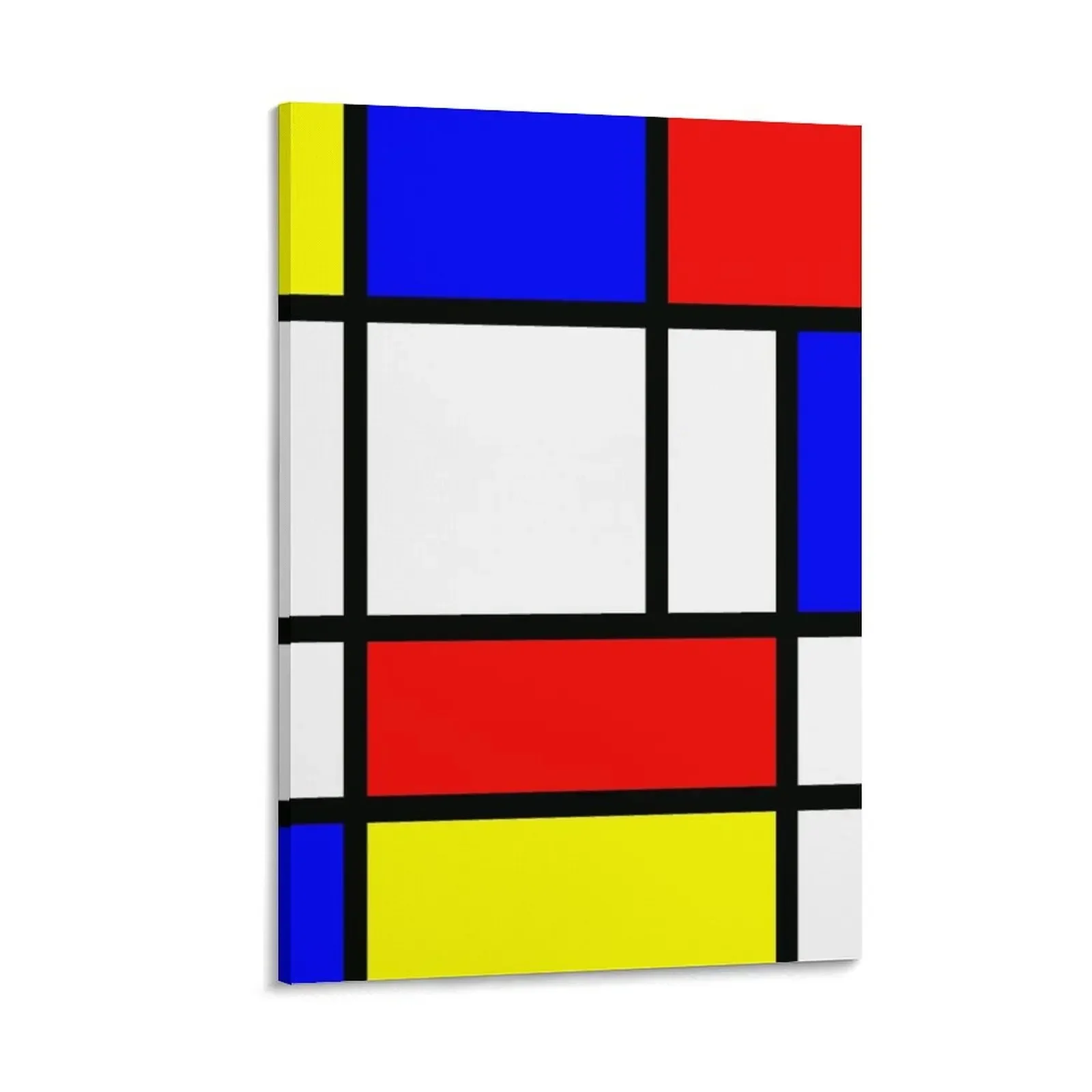 

Piet Mondrian Composition 2 Color Block with Red Yellow and Blue Canvas Painting nordic home decor decoration for the room