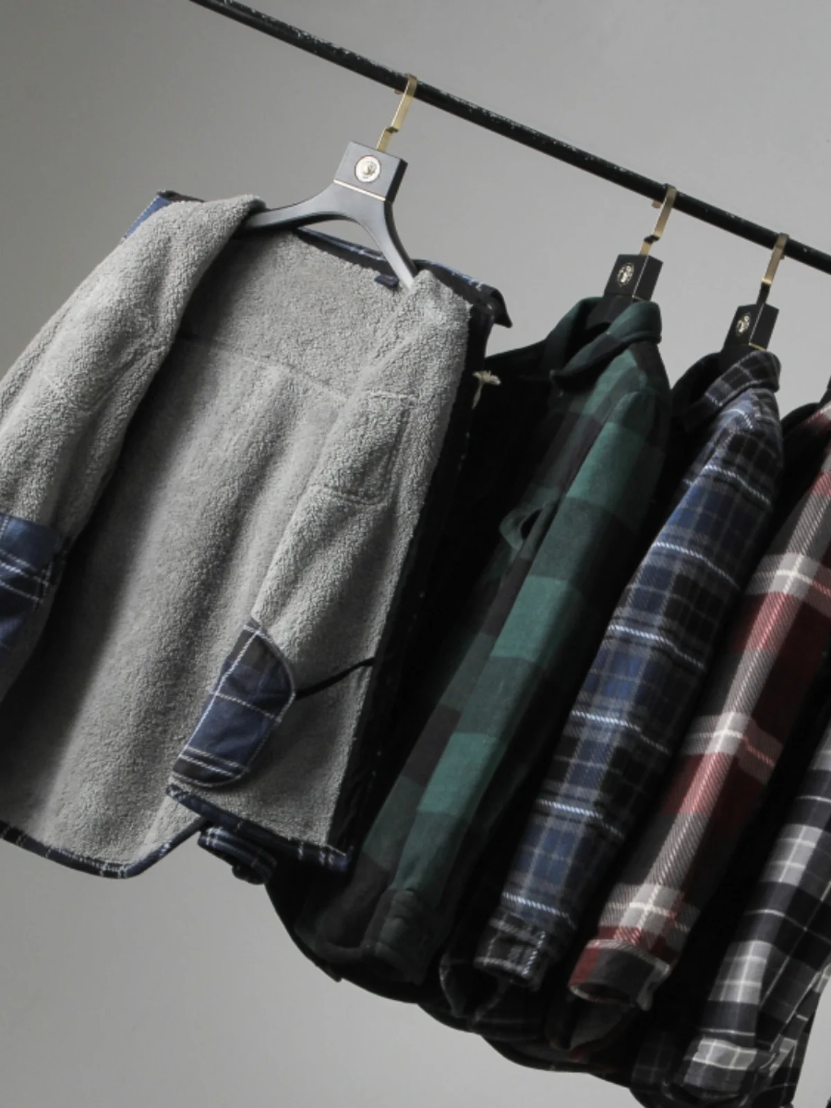 

Strong Recommendation! Double Warmth! Autumn Winter Plaid Shirt Outerwear Thickened Lamb Velvet Warmth Youth Fashion Standard...