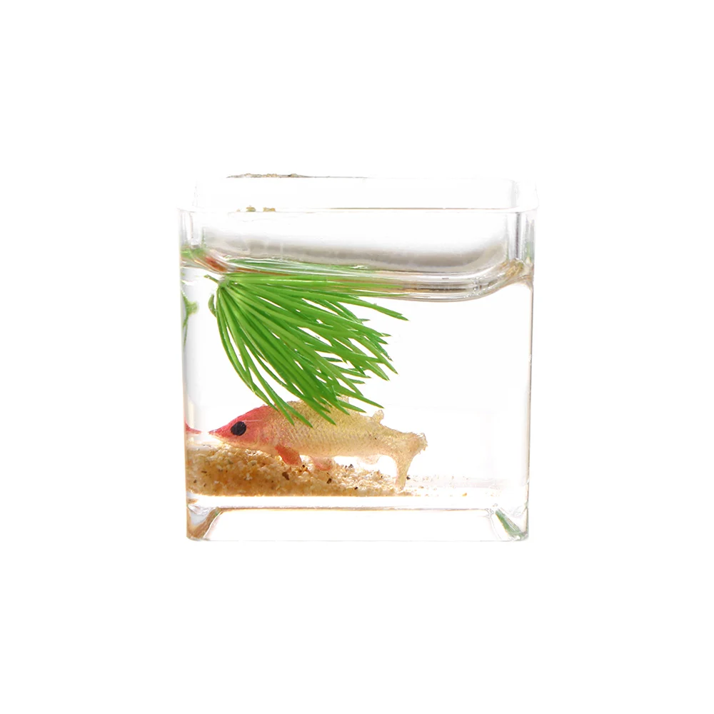 

Dollhouse Decals Dollhouse Toy Pretend Toy Glass Fish Tank Model Dollhouse Miniature Miniature Fish Tank Miniature Fish Bowl