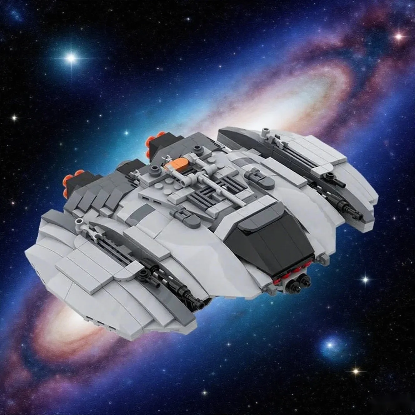 Sailong Raider Star Warrior MOC Building Blocks Red-Eye Attack Spaceship, Sci-Fi Space War Model Figurine for Boys and Girls view 2