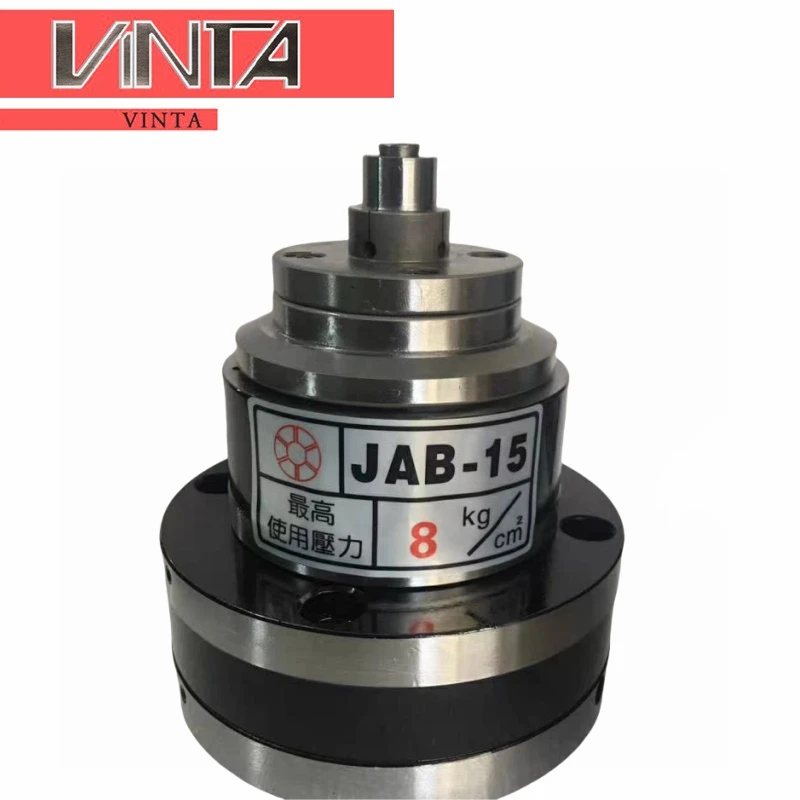 JAB-15 Pneumatic Collet Chuck With Collets For CNC Lathe Small Push Forward Pneumatic Rotary Chuck