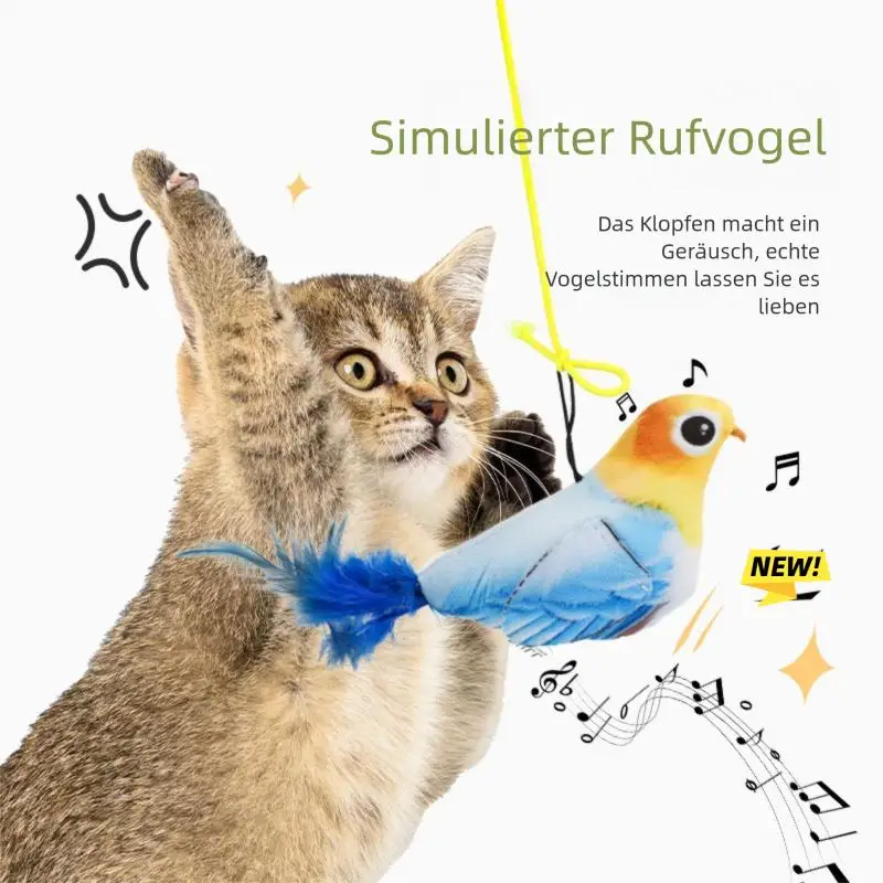 

Simulated Squeaking Bird Cat Toy A Cat Teaser A Fun Way to Amuse Yourself A Hanging Pet Supply A Cat Teaser Stick