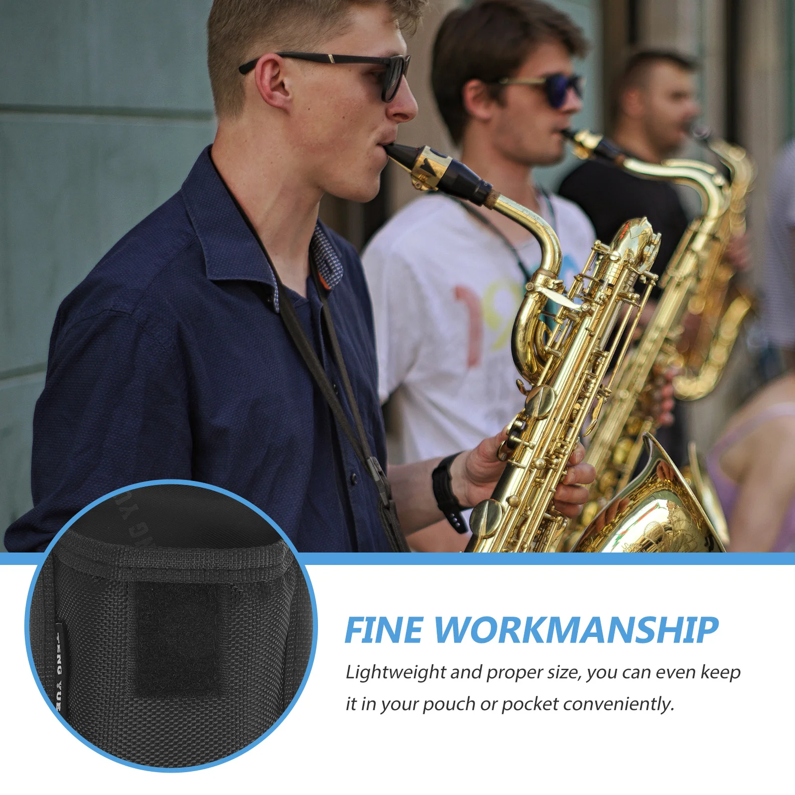 

Saxophone Head Storage Bag Practical Lightweight Compact Design Carrying Pouch for Trumpet Mouthpieces Saxophone Holder Portable