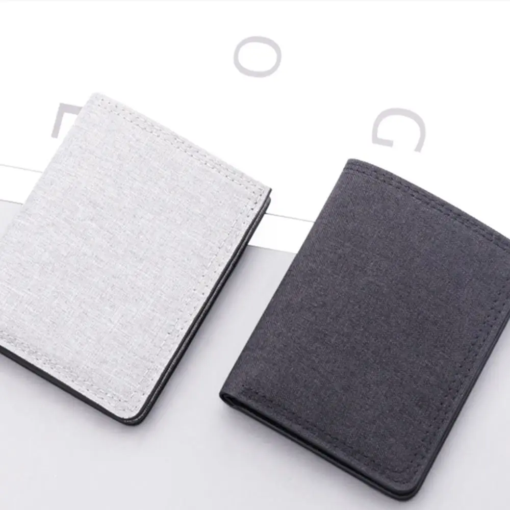 

Travel Gift Bank card Driver License Coins Purse Foldable Wallet ID Card Holder Men Short Wallet Slim Billfold Canvas wallet