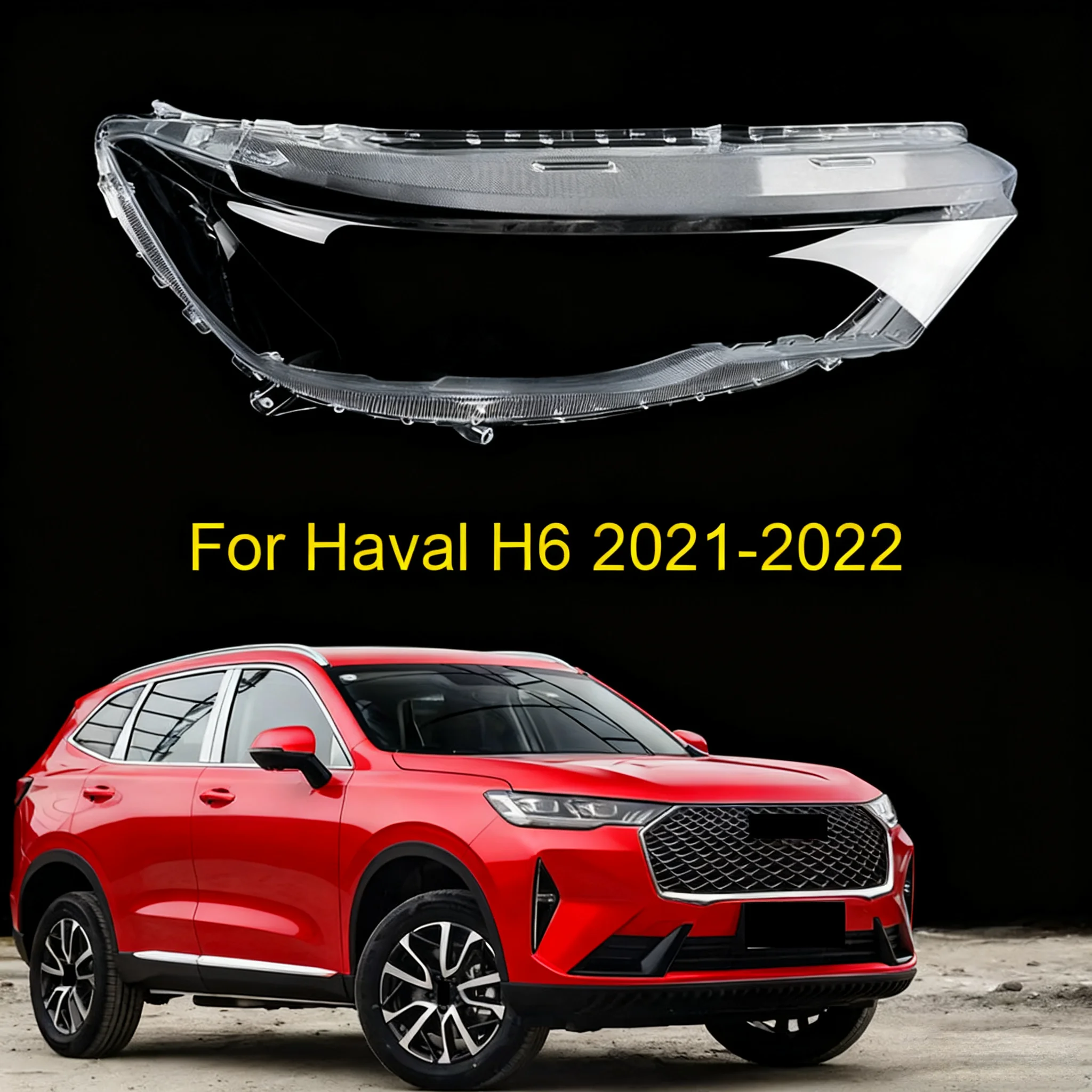 Headlight Shell Lampshade Transparent Cover Headlight Glass Headlamp Lens Cover For Great Wall Haval H6 3 Generation 2021 2022