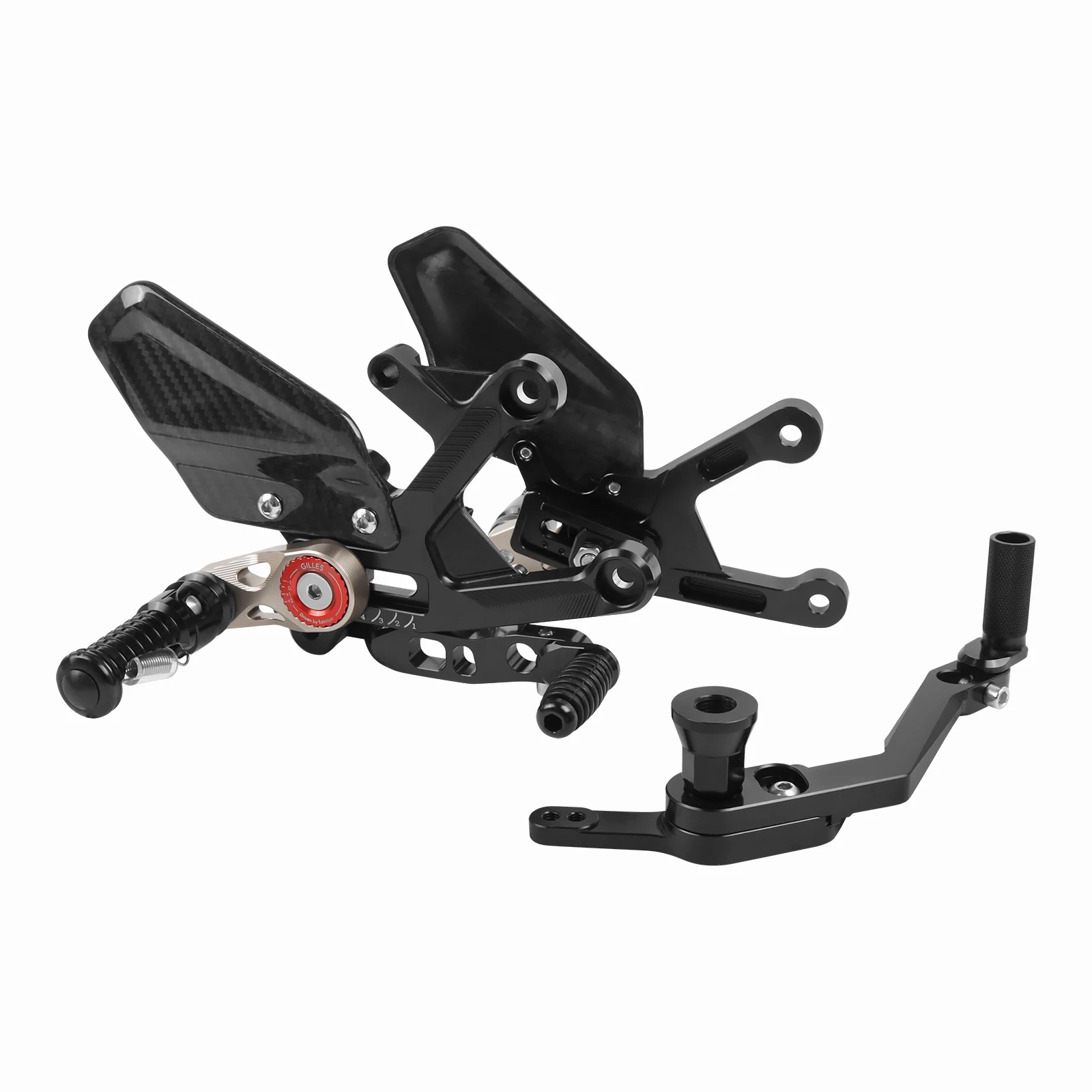 Motorcycle CNC&Carbon Fiber Racing Rearset Footpeg Rear Footrest Pedals For Honda CBR1000RR CBR1000RR-R cbr1000rr 2021-2023 2024