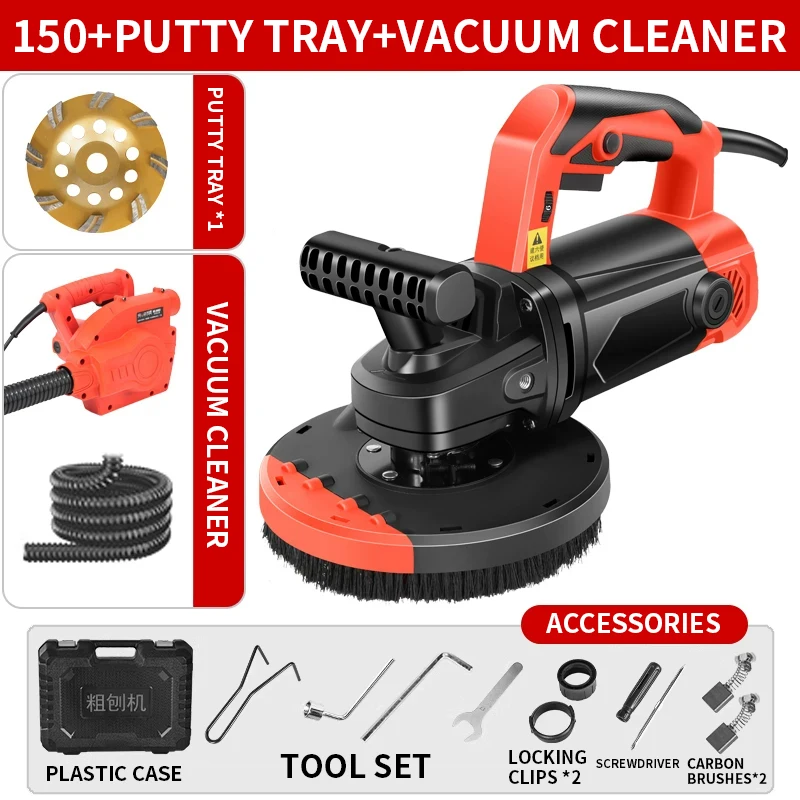 5800W Concrete Surface Grinder Wall and Floor Grinder Portable Angle Grinder Set Epoxy Floor Grinding and Polishing