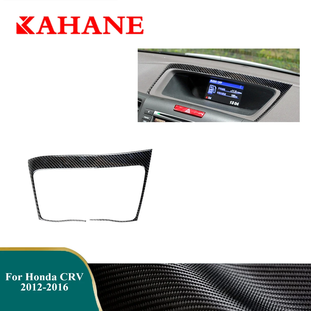 

Carbon Fiber Car Stickers For Honda CRV 2012-2016 Accessories Display Screen Panel Surround Decorative Strip Interior Cover Trim