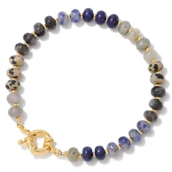 Natural Stone Rondelle Beads Bracelet Lapis Lazuli Labradorite Quartzs Bracelets For Men Women Handmade Bangles Jewelry Gift