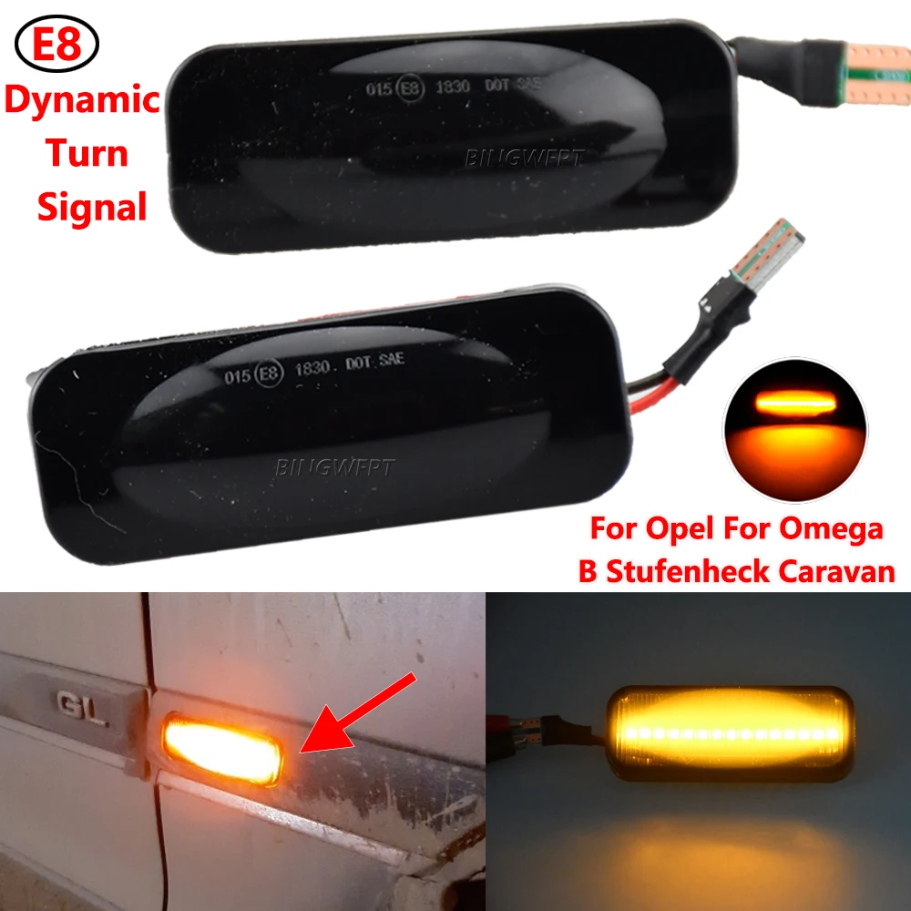 For Opel Omega B B1 B2 Stufenheck Caravan 1994-2002 2003 Car Led Light Dynamic Turn Signal Side Marker Blinker Indicator Lamp