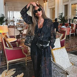 Elegant Y2K See Through Lapel Shirt Top Loose Pants Suit for Women Outfits Tracksuit Sexy Women Lace Two Piece Pants Set