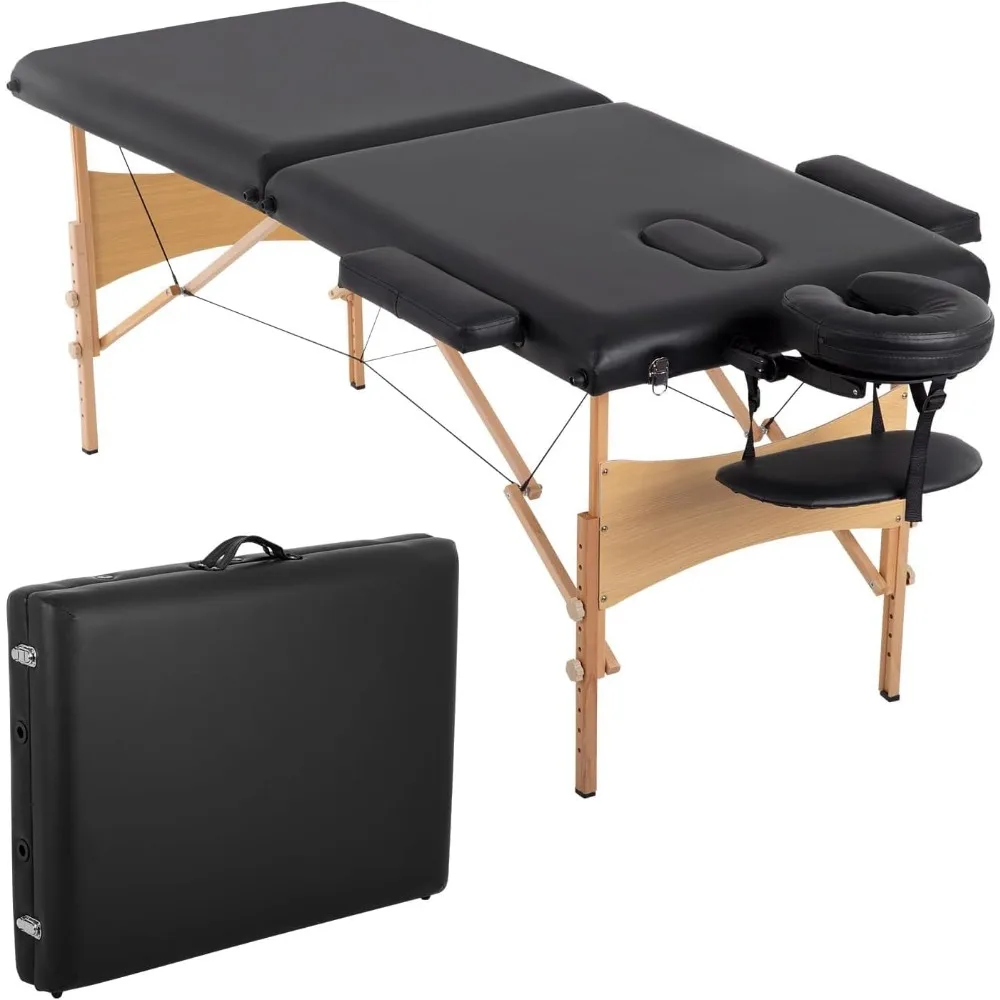 

Portable Massage Table Lash Bed Height Adjustable Spa Table with Non-Woven Bag for Spa Footmassage Facial CareSpa,Customized