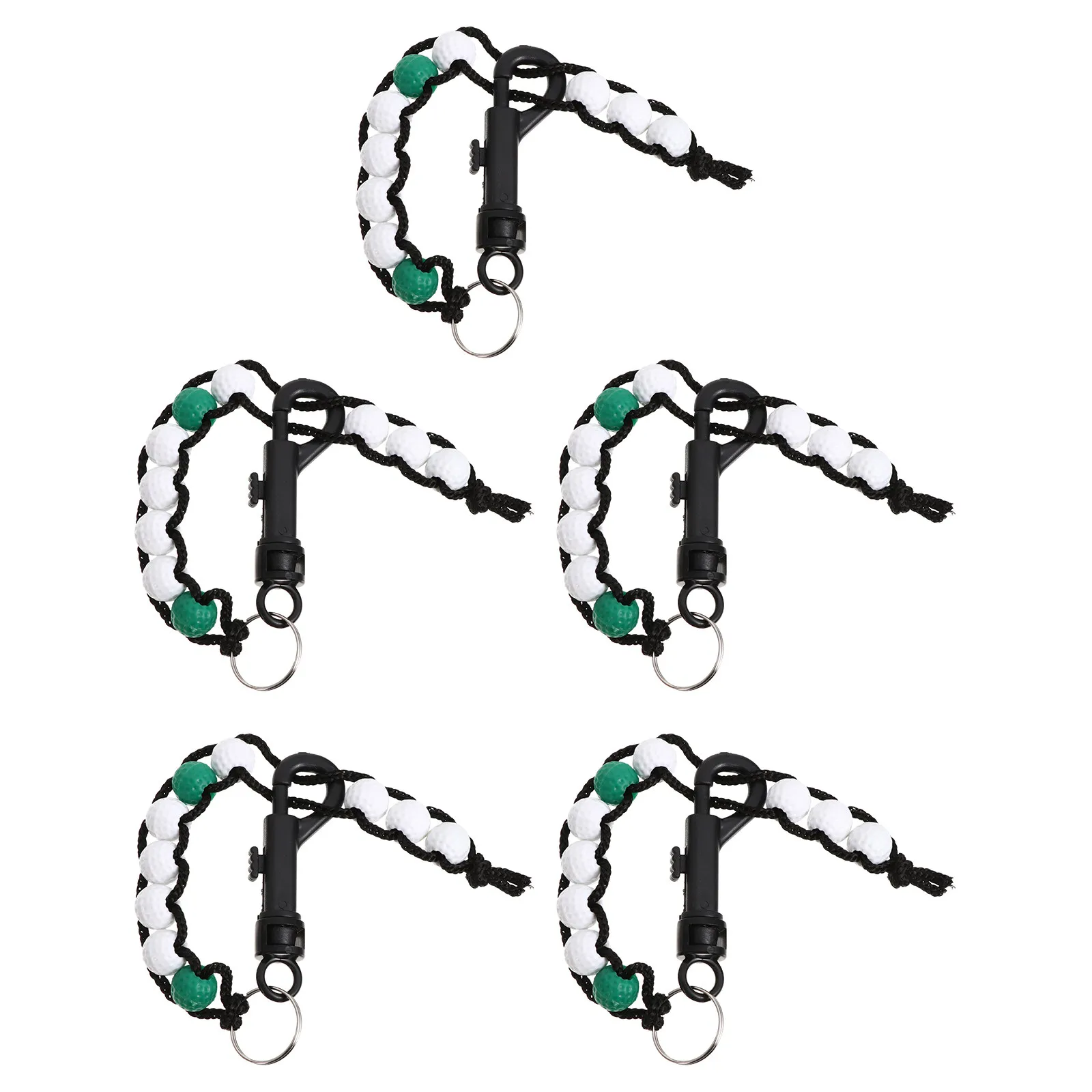 5Pcs Golfs Score Counter Bead Chain Random Color Simple Stroke Score Keeper Golf Gift Golfs Scoring Device Bead Chain Counter