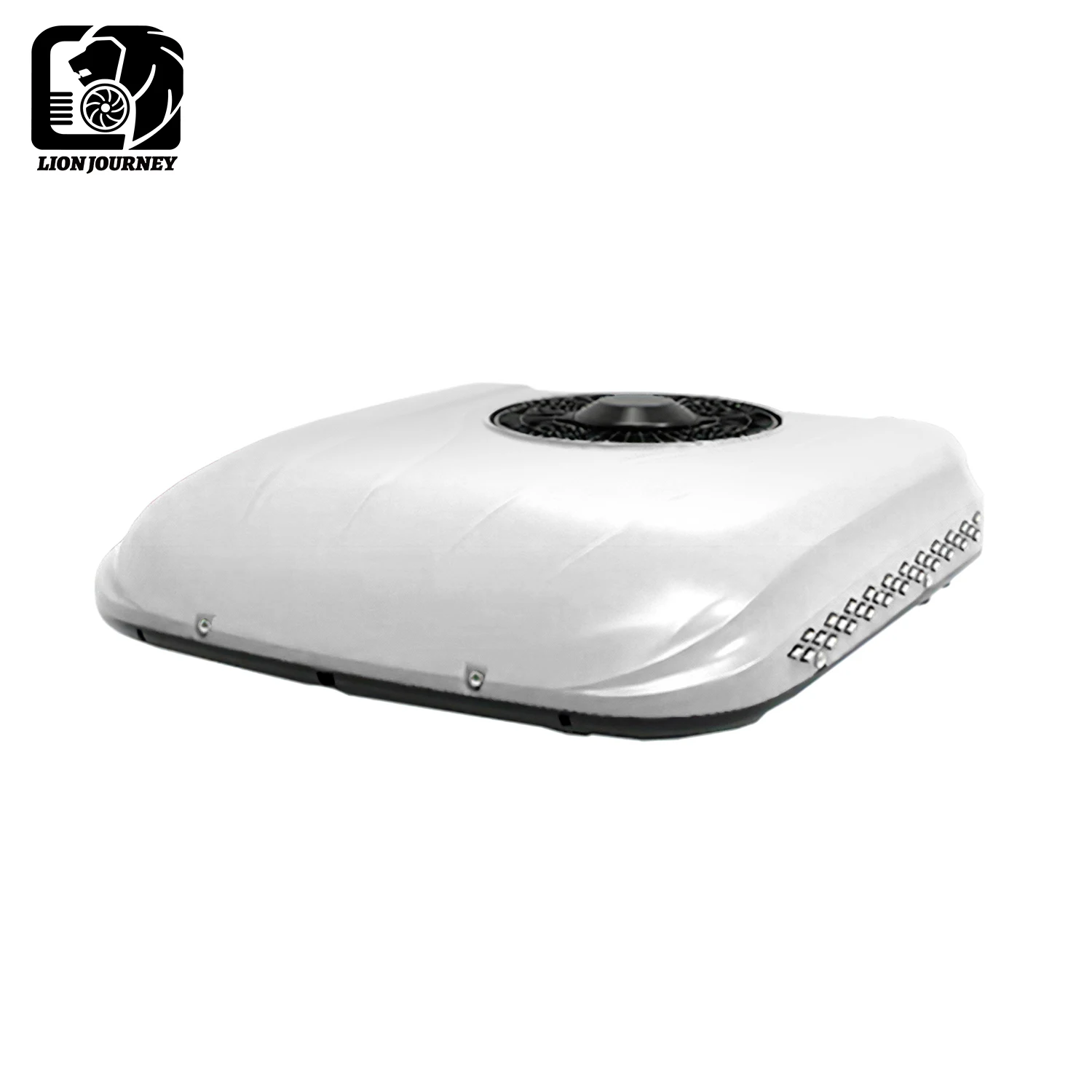 New 2.0 24V Electric RV Caravan Truck Rooftop Parking Air Conditioner White Red High Fan Light Truck 24V Capacity Emergency Tool view 2