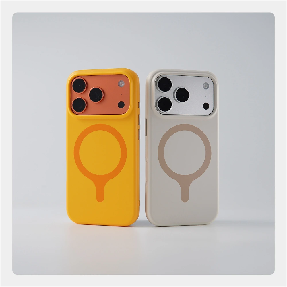 Modische Dopamin-Farben Silikon-Matt-Hülle für iPhone 18 17 16 Pro Max Magnetisches Kabelloses Laden Stoßfeste Hit-Farben-Abdeckung – Detail 3