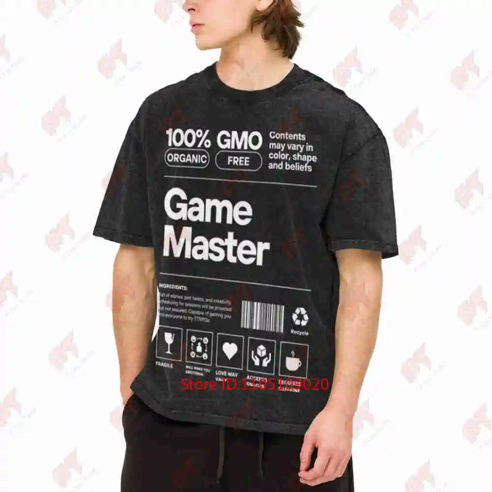 Game Master Vintage Washed Tee Pure Cotton T-Shirt