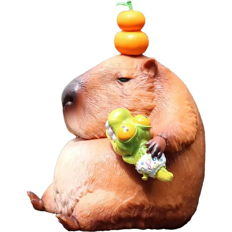 

Cute Animal Statues Hand Painted Capybara Toy Model Capybara Statue Animal Ornament Capybara Model Toy Statue Animal Ornament