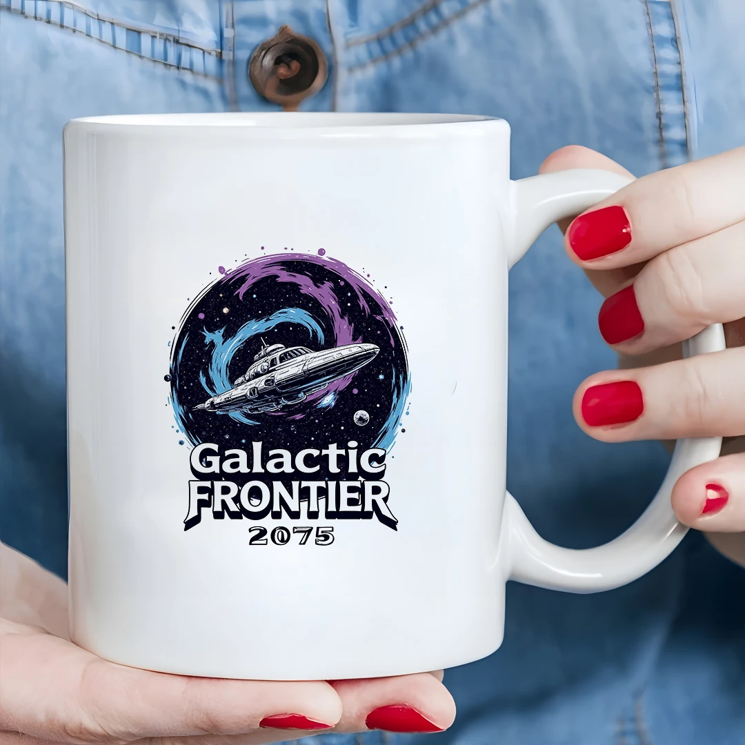 

11oz Sci-Fi Spaceship Mug + Interstellar Journey Cup Hot & Cold Beverage Cup Christmas Gift Home & Office Cup
