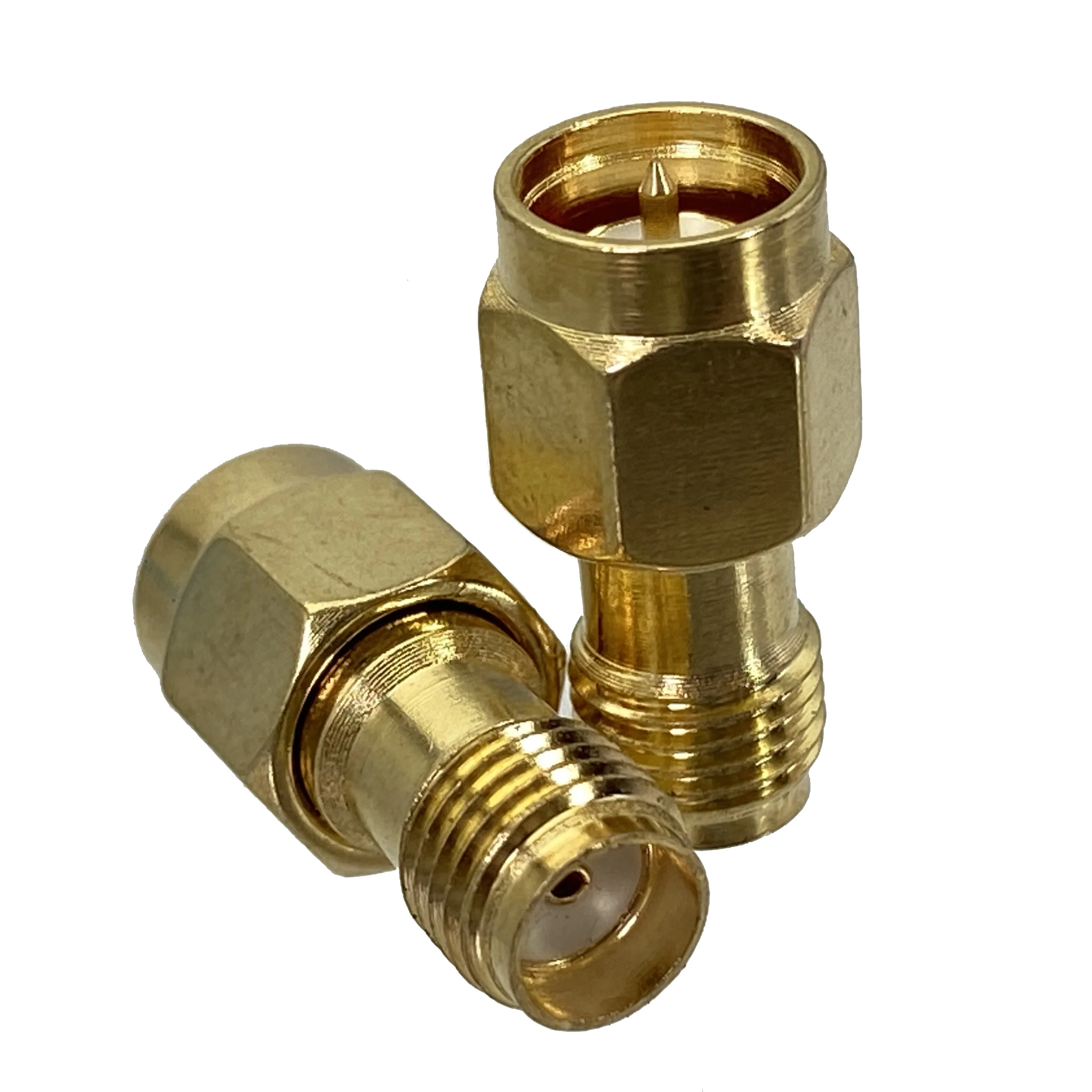 1Pcs Adapter SMA Male Plug To SMA Female Jack Slide on Straight RF COAXIAL Connector Without Screw