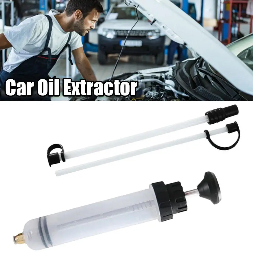 Car Oil Fluid Extractor Auto Oil Change Syringe With Hose Manual Fuel Suction & Filler Fluid Oil Change Evacuator Pump