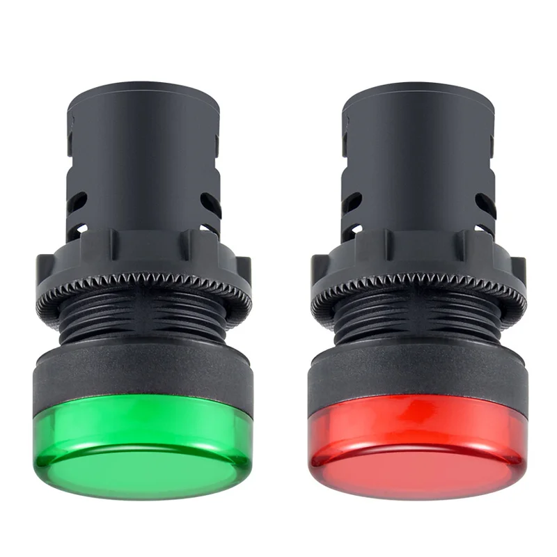 

22mm AC/DC 6V 12V 24V 110V 220V 380V Red Green LED IndicatorAD16-22AD Flush Panel Mount 7/8" 22mm