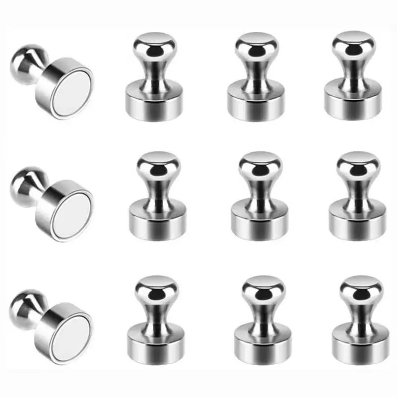12/20 Pack Metal Push Pin Magnets Neodymium Rare Earth Magnets For Refrigerator Calendar Map Message Board Stickers home decor