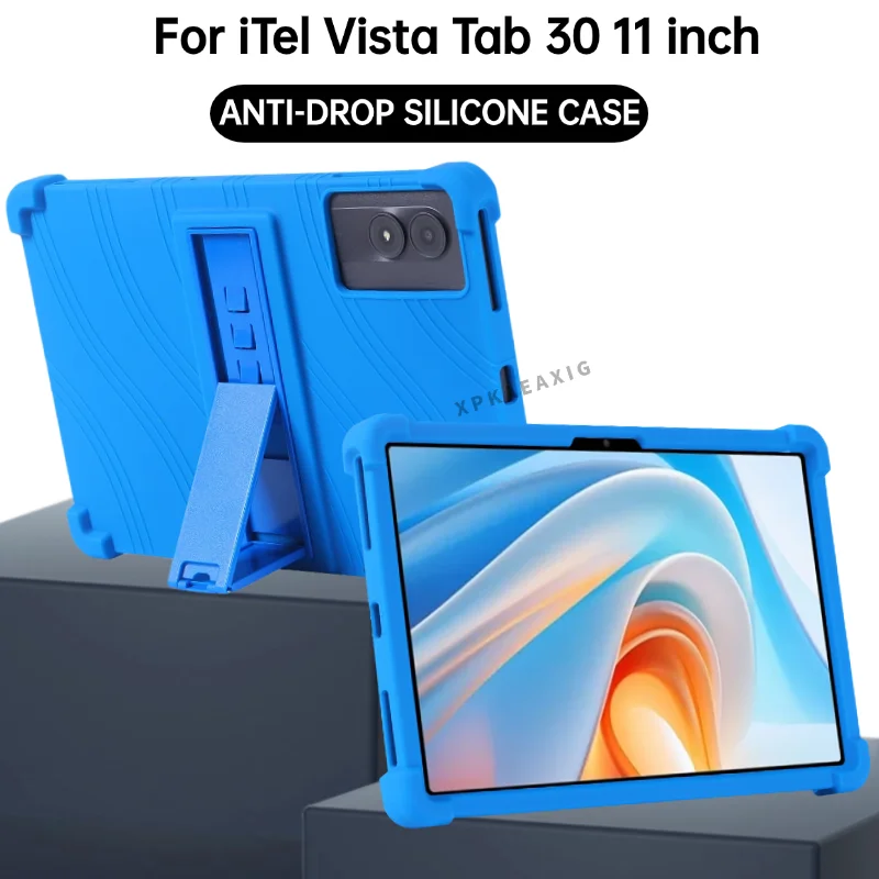 

Чехол для iTel Vista Tab 30, 11-дюймовая подставка для ПК, Funda с 4 противоударными подушками безопасности, детская безопасность, мягкая силиконовая подставка, защитный чехол