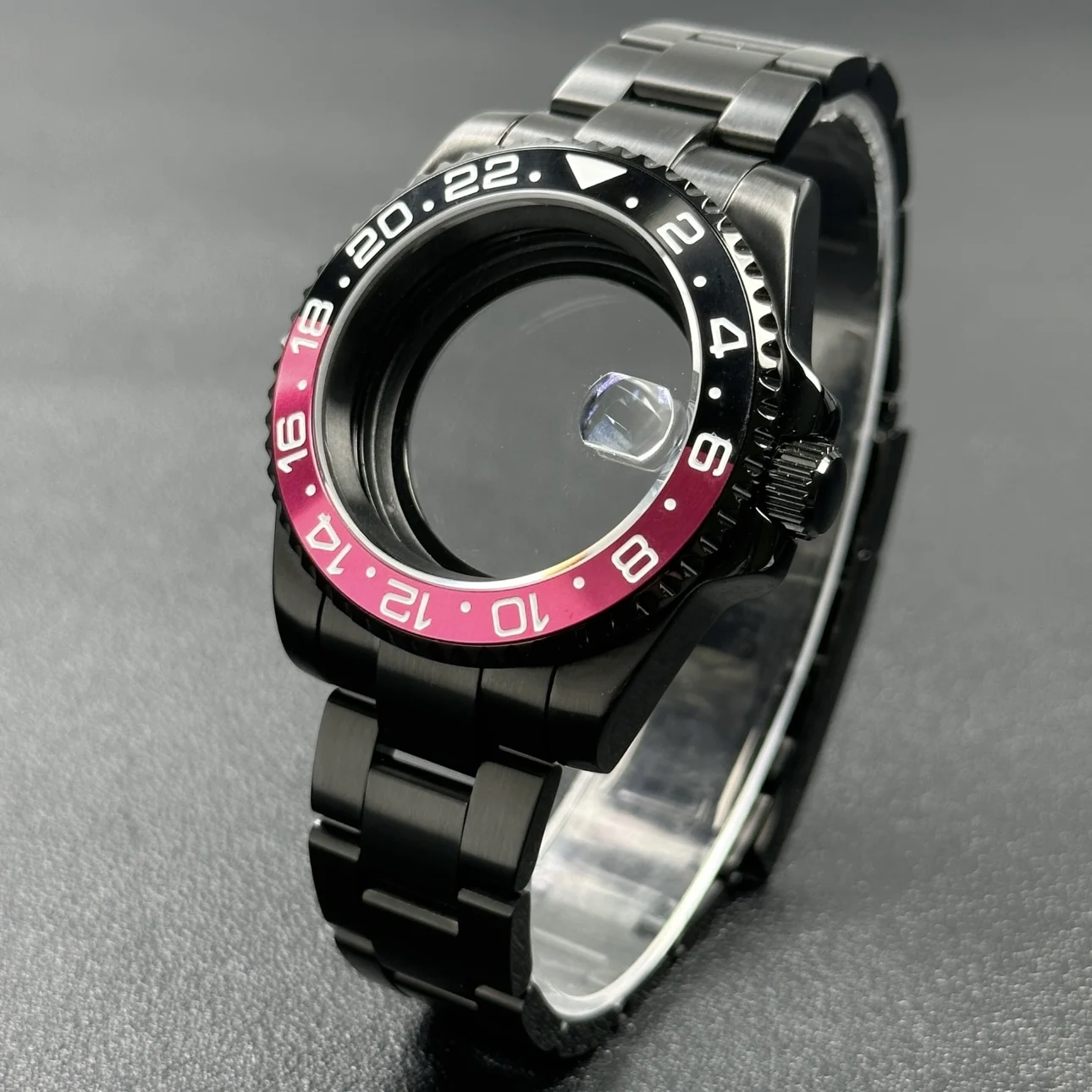 

NH35 40mm Black Watch Case Sapphire Crystal 120 Click Bezel For NH34/NH35/NH36 Movements Seiko Mod Accessories 28.5mm Dial