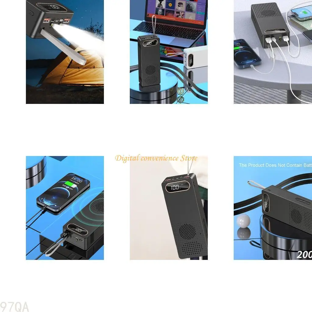 97QA 8x18650 Case Cases External Battery Box Wireless Smeker Function Diy Shells