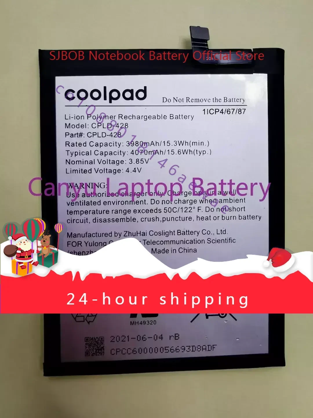 High quality products New Battery 4070mAh CPLD-428 Battery for Coolpad legacy LTE-A us 3705a cpld-428 mobile phone batteries