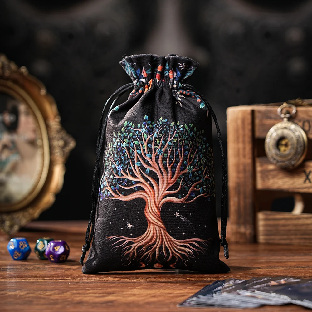 6 pcs Velvet Tarot Oracle Cards Storage Bag Tarot Pouch Rune Dice Crystal Jewelry Bag Multiple Use Pouch Witch Divination