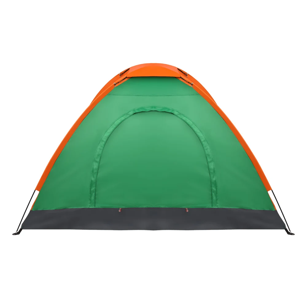 

Two-person single-layer orange-green tent, outdoor camping tent