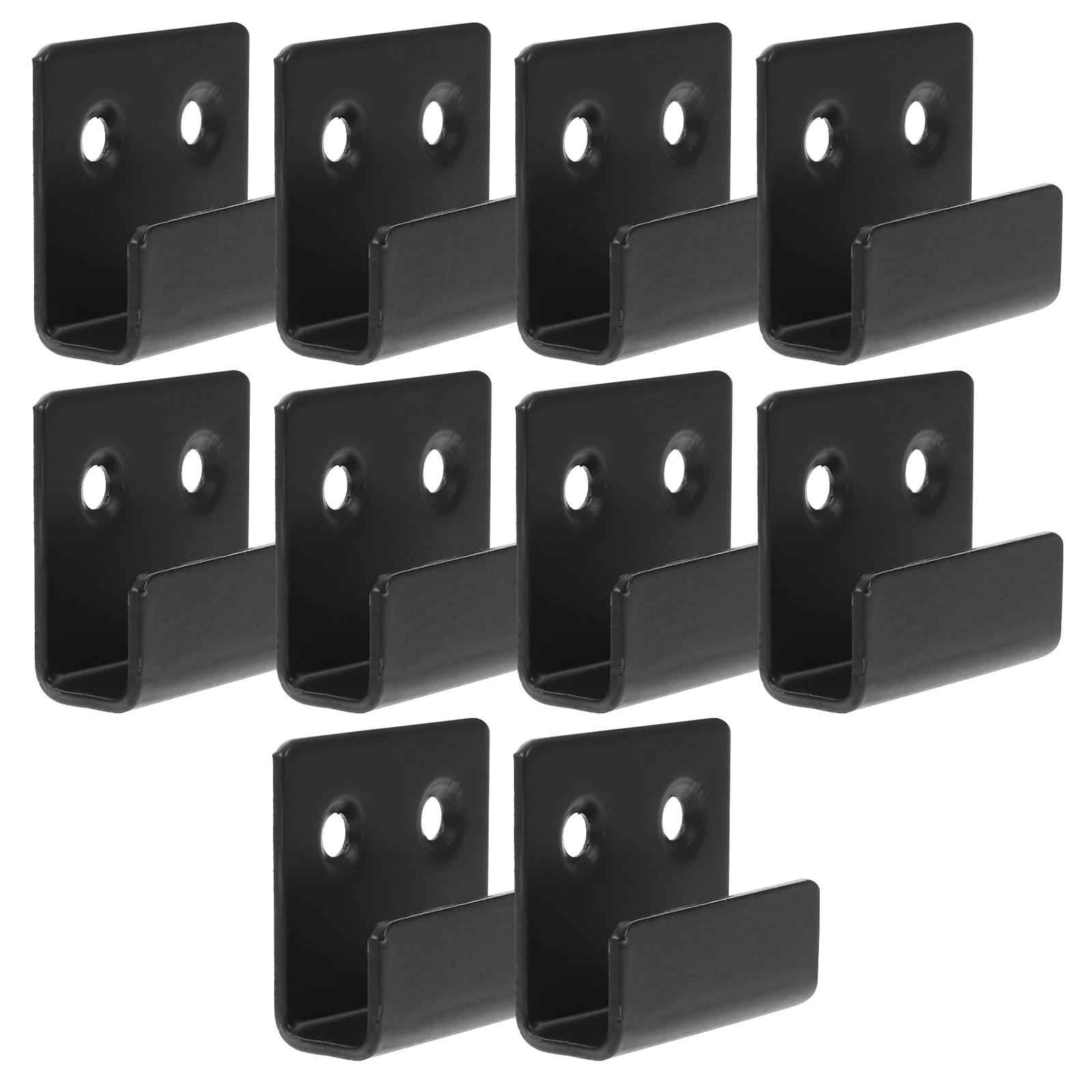 

10 Pcs Tile Hangers Stainless Steel Wall Brackets Black Large Size Mirror Hooks Mounting Hardware U Bracket Indoor Outdoor Tiles