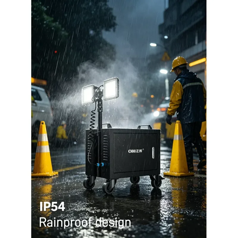 Mobile LED Floodlight Emergency Power Supply AC DC USB Type C Output 6000K Daylight Long Life Outdoor Portable Work Light