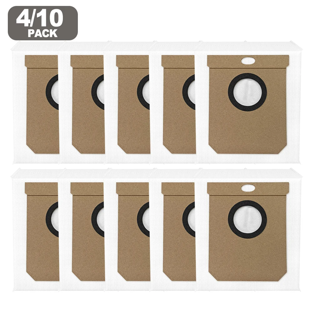 

10/4 шт. сменные мешки для пыли, 4-слойный фильтрационный нетканый материал, мешок для пыли большой емкости для робота-пылесоса BPMIO B20Plus