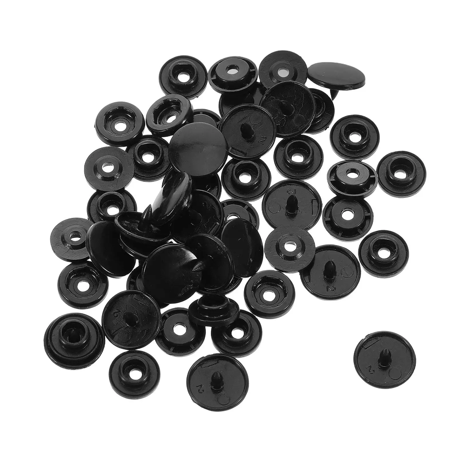 200Pcs Childfriendly Resin Snap Buttons for Clothing Sew on Plastic Snap Fasteners Replacement for Rompers Bibs Crafts