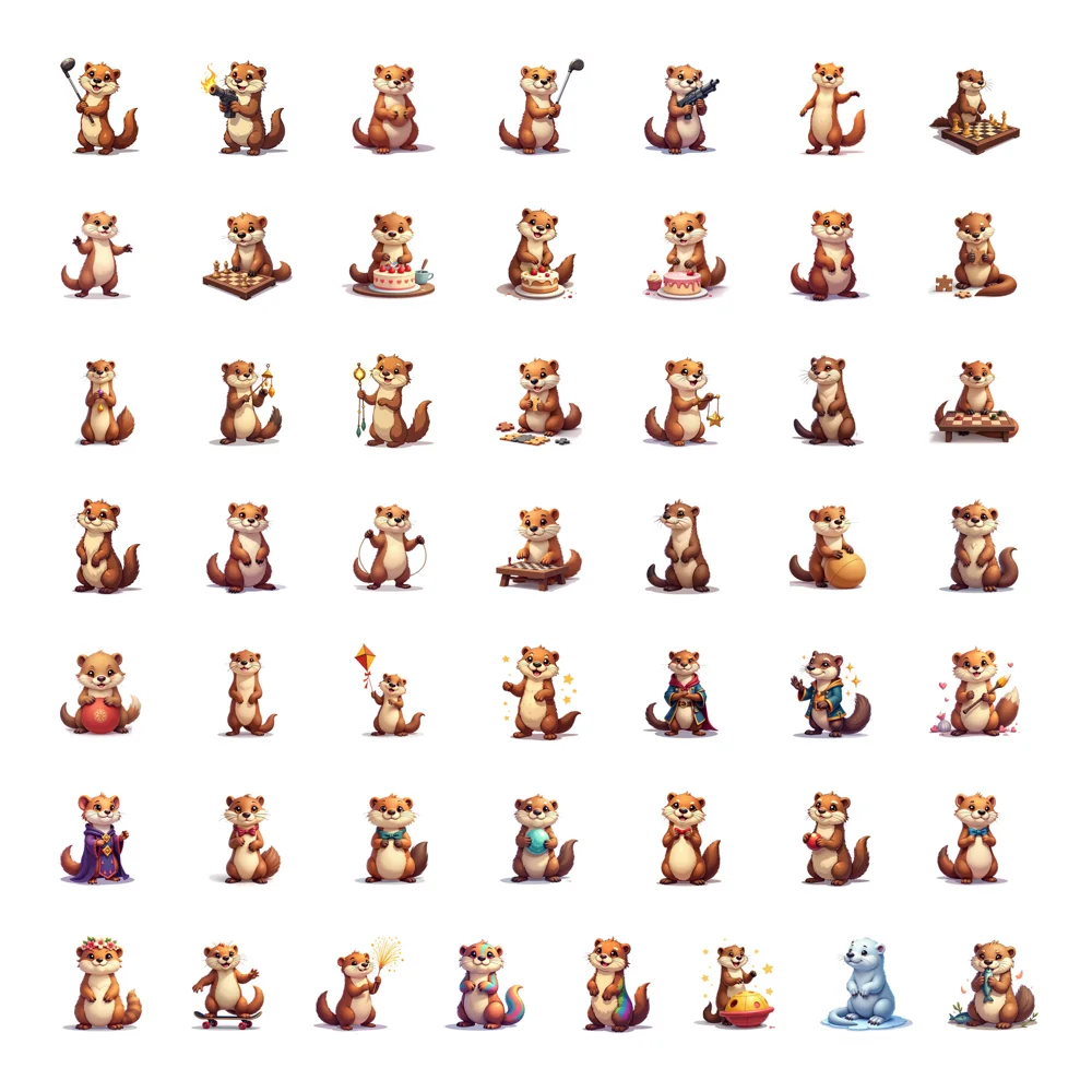 

50 шт. наклейки, детские наклейки, наклейки с животными для DIY телефона, гитары, ноутбука, чемодана, чашки, ноутбука, багажа, мобильного телефона